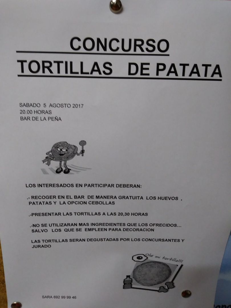 Concurso de tortilla de patata (5 agosto 2017)